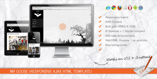 Mr Goose - Responsive AJAX HTML Template