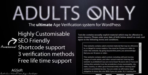 Adults Only Age Verification System for WordPress