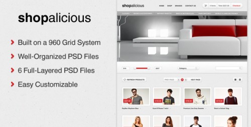 Shopalicious - Shopping PSD Template