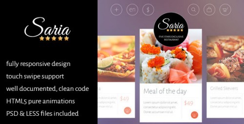 Saria Shop - Restaurant & Home Delivery template