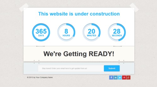BizComing - BootStrap coming soon page template