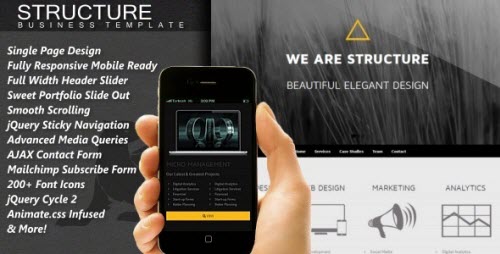 Structure - Responsive One Page HTML5 Template