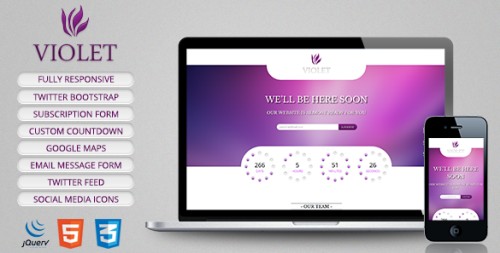 ThemeForest - Violet - Responsive Coming Soon Page
