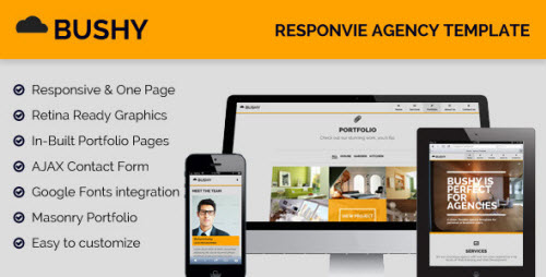 Bushy - Responsive, One Page Agency Template