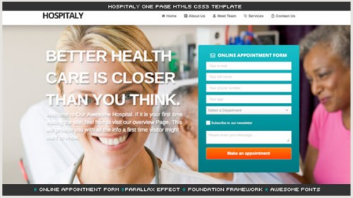Hospitaly - Hospital HTML5 Website Template