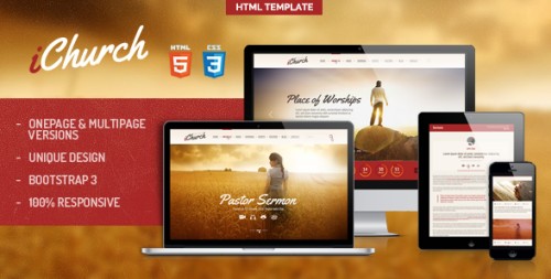 iChurch - Onepage & Multipage Church Template