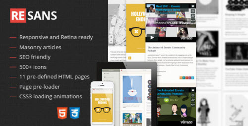 Resans - Mobile and Tablet Responsive Template
