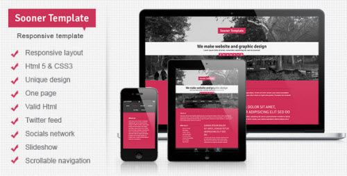 Sooner Responsive One Page Creative Template