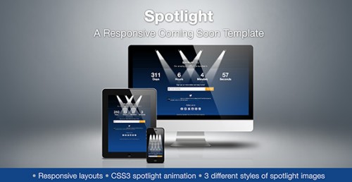 Spotlight - A Responsive Coming Soon Template