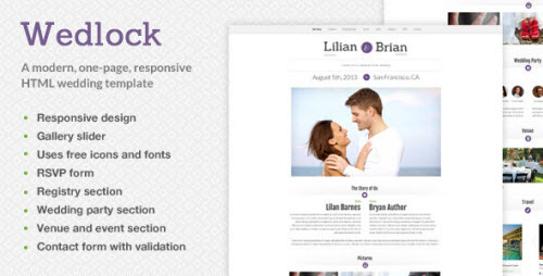 Wedlock - A Modern Wedding HTML Template