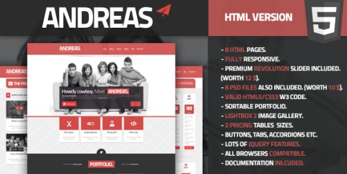 Andreas - Creative HTML 5 Responsive Template