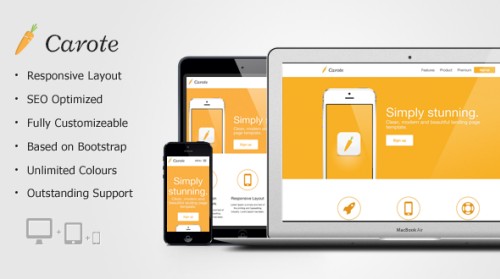 Carote - Responsive App Landing Page
