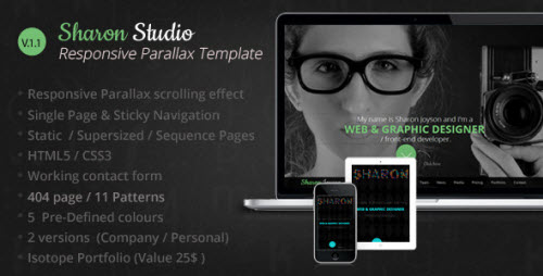 Sharon Studio Responsive Parallax Scrolling