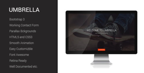 Umbrella - One Page HTML Template