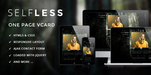 Selfless - One Page Personal VCard HTML5 Template