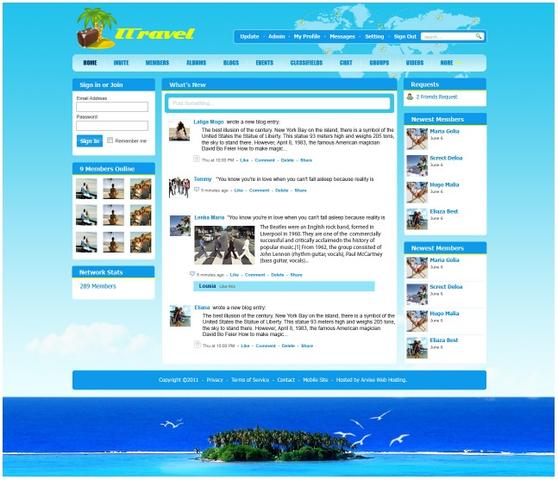 iTravel - Template for SocialEngine v4.x.x