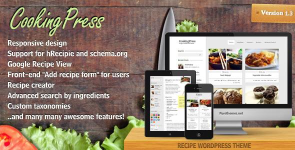 CookingPress - Recipe & Food WordPress theme v1.3