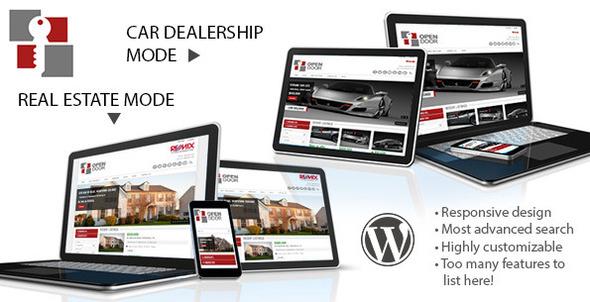 OpenDoor Responsive Real Estate and Car Dealership v1.0