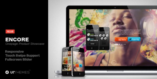 Encore Onepage Product Showcase with Parallax