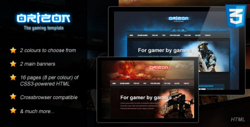 Orizon - The Gaming Template HTML version