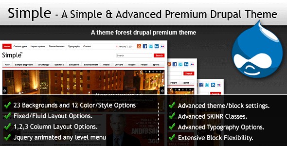 Simple - A Simple & Advanced Premium Drupal Theme