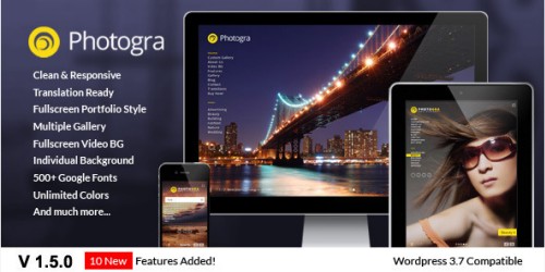 Photogra v1.4.0 - Fullscreen Responsive WP Theme