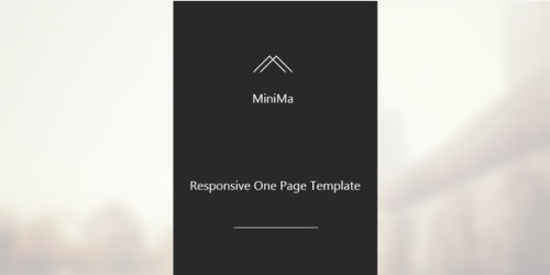 Minima - Responsive One Page Template