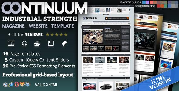 Continuum - Magazine HTML Theme v1.0