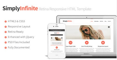 SimplyInfinite - Responsive, Retina HTML Template