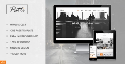 Patti - Parallax One Page HTML Template