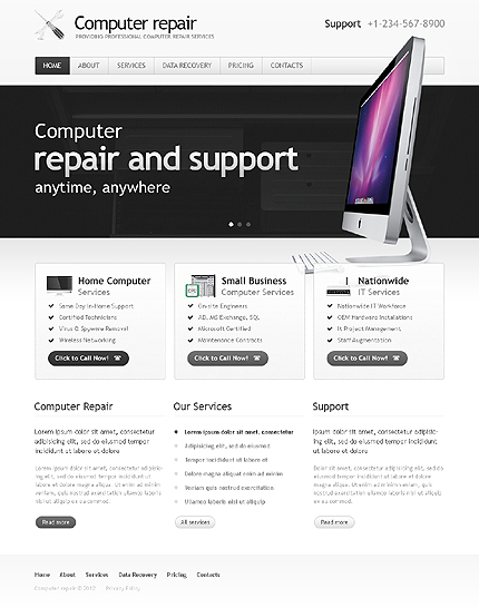 Computer Repair HTML Template - TM37451