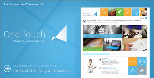 One Touch v.1.9.3 - Multifunctional Metro Stylish WordPress Theme