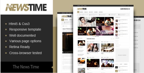 The News Time Magazine HTML5 Template
