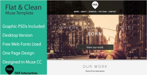 Flat & Clean | One Page Parallax Muse Theme