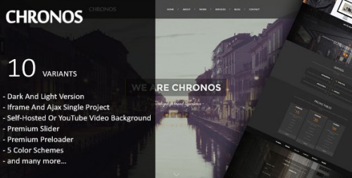 Chronos - Parallax One Page HTML Template FULL