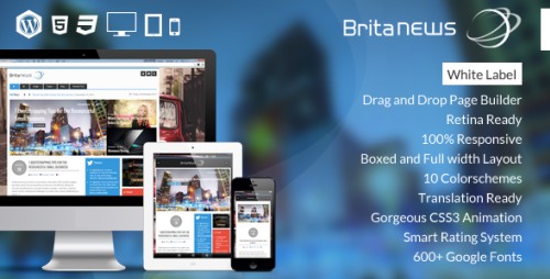 BritaNews v1.4.0 - Gorgeous Animated News/Magazine Theme