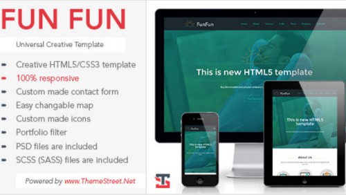 Fun Fun - Responsive One Page HTML5 template