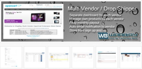 Multi Vendor / DropShipper Module (OpenCart Addon - vQmod) v1.5.0 - v1.5.5