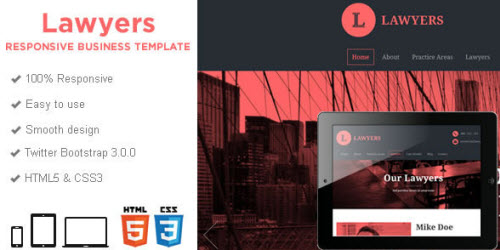 Lawyers - Responsive Business HTML5 Template