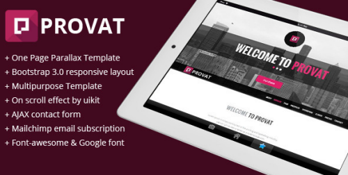 Provat - Responsive One Page Parallax Template