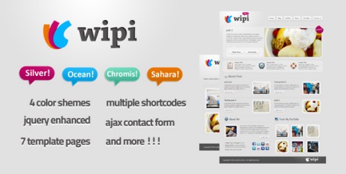 Wipi v1.1 - 4 in 1 Theme for Wordpress v3.x