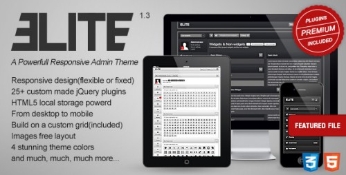 ELITE - A Powerfull Responsive Admin Theme FULL