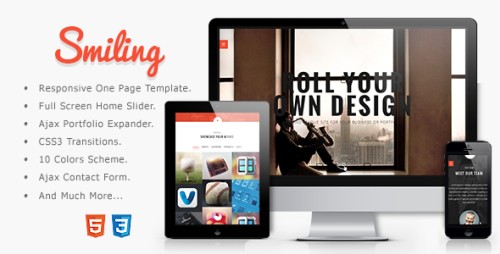 Smiling - Responsive Parallax One Page Template