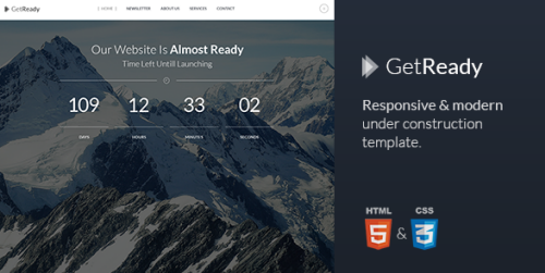 GetReady - Responsive Under Construction Template