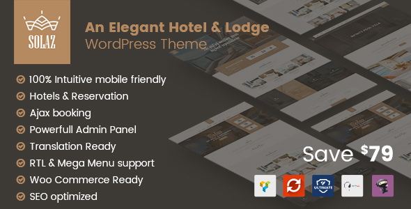Solaz v1.1.2 - An Elegant Hotel & Lodge WordPress Theme