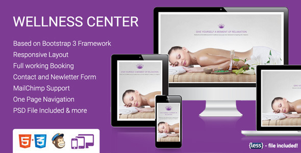 WellnessCenter and Spa Landing Page