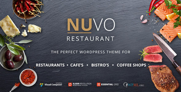 NUVO v6.0.9 - Restaurant, Cafe & Bistro Wordpress Theme