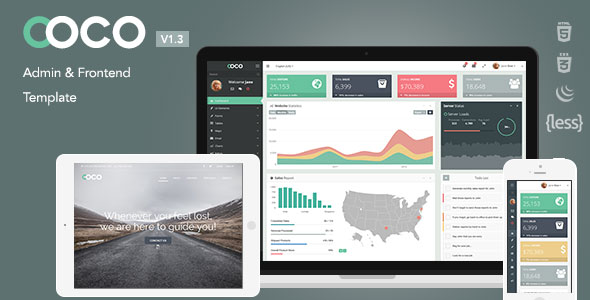 Coco v1.3.3 - Responsive Bootstrap Admin and Frontend Template