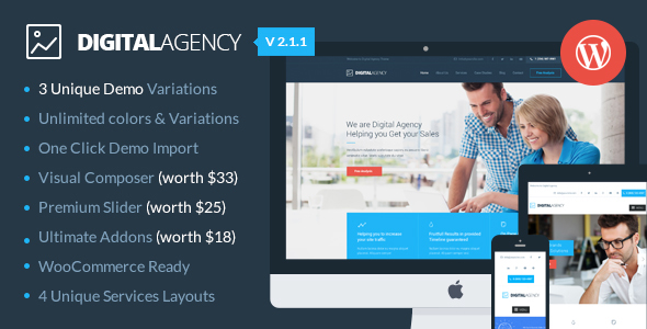 Digital Agency v2.1.1- SEO / Marketing WordPress Theme