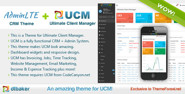 UCM Theme - AdminLTE CRM